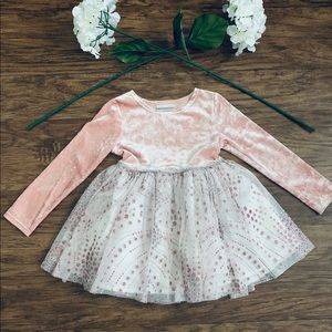 Girls Pink Glitter Dress Size 4T